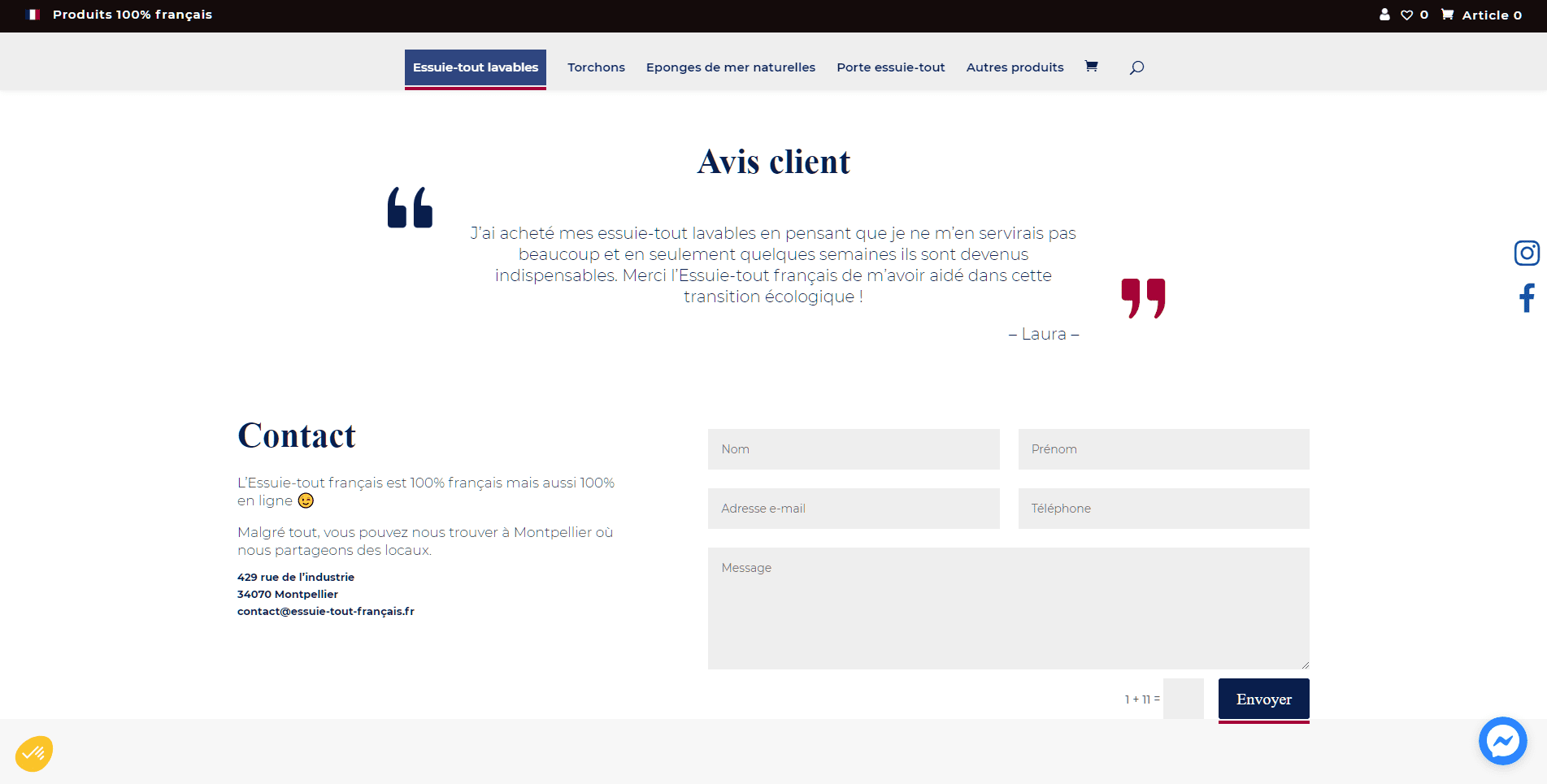 Création de site internet L'Essuie-tout Français - Webylo