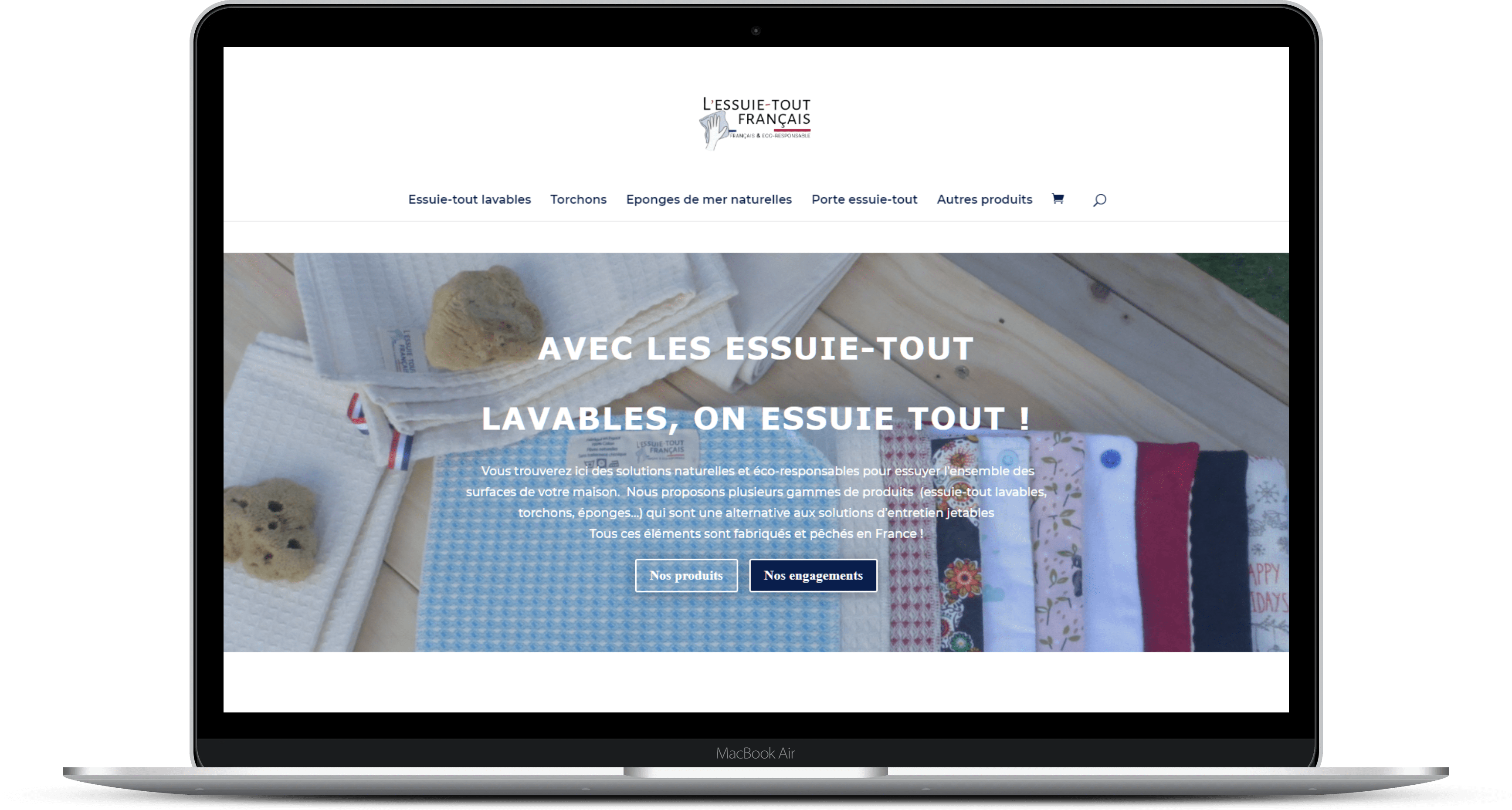 Création de site internet de l'Essuie-tout Français - Webylo